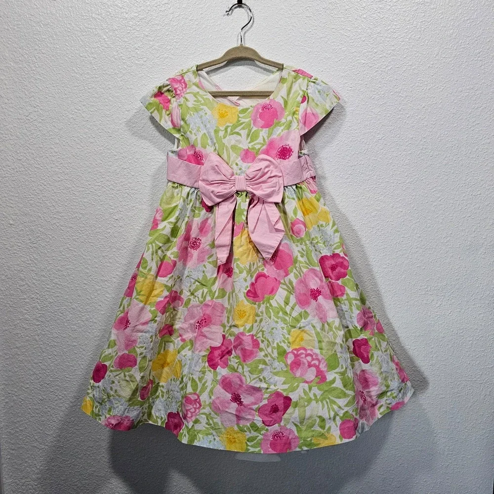 Gymboree Floral‎ Dress with a Bow Girls Size 6